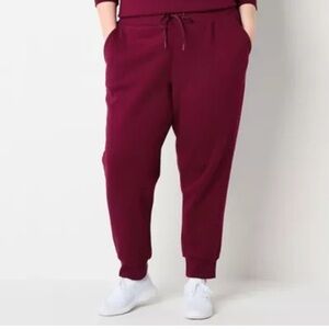 Xersion Super Soft Fleece Mid Rise Plus Jogger (I 28 1/2”W 47½"-49½”)